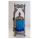 Beautiful Antique Victorian Pickle Castor w/Tong