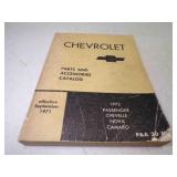 1972 Passenger Chevelle Nova Camaro Parts Catalog