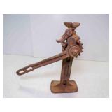 Antique Model T Era Cast Iron Gear Jack - Rust &