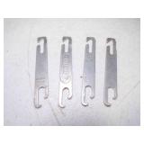 4 Antique Bottle Openers - Tops 5¢ & Hold Tite