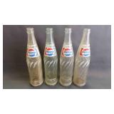 5 Vintage 16oz Pepsi-Cola Clear "EMPTY" Bottles