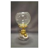 Antique Miniature Red Glass Oil Lamp/Cigar Lighter