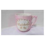 Vintage Pearl Pink & Gold Accented Porcelain Cup