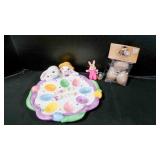 4 Easter-Themed Deco & Hand-Painted Egg Platter