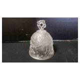 Fenton Art Glass Frosted Wedding Bell w/ Lovebirds