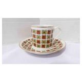 Vintage China Jiepai Retro Espresso Cup & Saucer