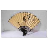 Vintage "Bird on Branch" Paper Folding Hand Fan