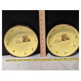 2 Monterrey Western Ware Bowls, 7" across