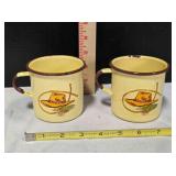 2 Monterrey Western Ware Chuckwagon cups, 3" tall