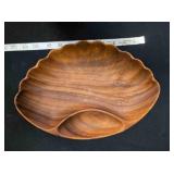 Chip & dip tray, vintage acacia wood