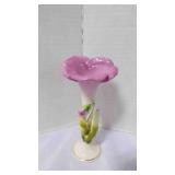 Vintage Lefton Pink Lily Porcelain Vase