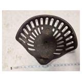 Implement seat, cast iron, antique, stamped 85