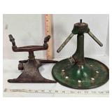 3 vintage lawn sprinklers, cast iron