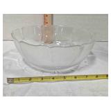 Vintage Clear Glass Serving Bowl