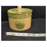 Butter crock, 6" across, 4" tall