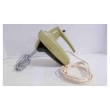 Vintage Avocado Colored Sunbeam Brand Hand-Mixer