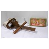 Antique 1904 Handheld Wood & Metal 3-D Stereoscope