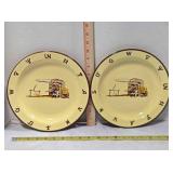 2 Monterrey Western Ware Chuckwagon plates
