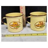 2 Monterrey Western Ware Chuckwagon cups, 3" tall