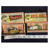 2 Heddon fishing lures in box