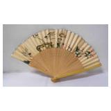 Vintage Floral/Birds Bamboo Hand Foldable Fan