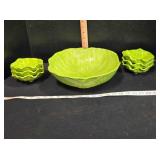 Vintage Cabbageware Serving bowl & 6 salad bowls
