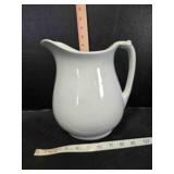 Antique ironstone China pitcher, 9" tall