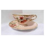 Vintage Alice HR Porcelain Footed Teacup & Saucer