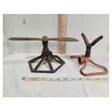 2 L.R. Nelson lawn sprinklers, vintage, cast iron