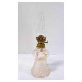 Antique P&A Miniature "Acorn" Swirl Glass Oil Lamp