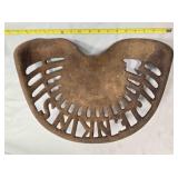 Jenkins Cast Iron Implement Seat, 17"x12"