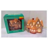Vintage Lefton Porcelain Lighted Village House