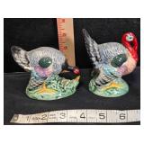 Ceramic turkey salt & pepper shakers, 3½" tall