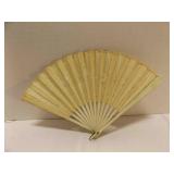 Hand Painted Wood Folding Hand Fan - Unmarked