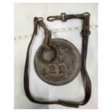 Horse & buggy weight w/leather lead, 22#