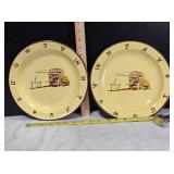 2 Monterrey Western Ware Chuckwagon plates