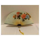 Classic Floral Chinese Hand Fan - Unmarked Maker