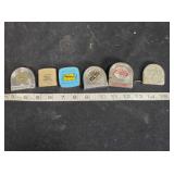 6 Miniature tape measures, advertising, TufBoy