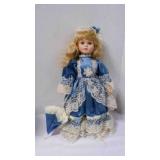 Vintage Dynasty Sweetheart Porcelain Doll w/Stand