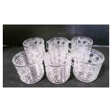 Vintage Pressed Glass Windsor Clear Pattern Mugs