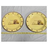 2 Monterrey Western Ware Chuckwagon plates