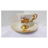Vintage "Created By" Stamped Espresso Cup & Saucer