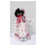 Vintage African American Porcelain Doll w/Stand