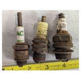 3 Vintage Spark Plugs
