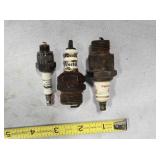 3 Vintage Spark Plugs