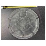 Vintage Arcoroc Fleur clear pressed glass platter