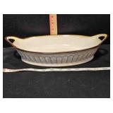 Ceramic baking dish, 12"x8", fluted sides