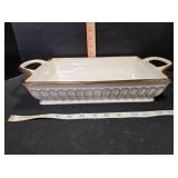 Ceramic baking dish, 12"x8½", fluted sides