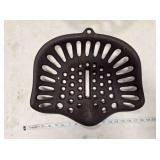 Antique cast iron implement seat, 16"x14"