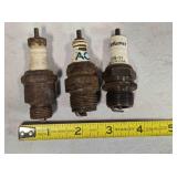 3 Vintage Spark Plugs